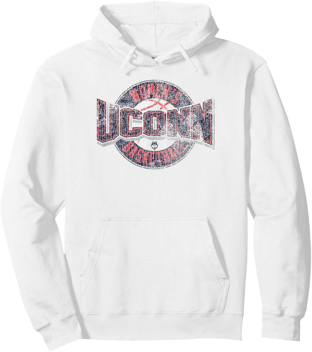 Connecticut Huskies Women's Basketball Distressed Gray Hoodie - Hoodie | White