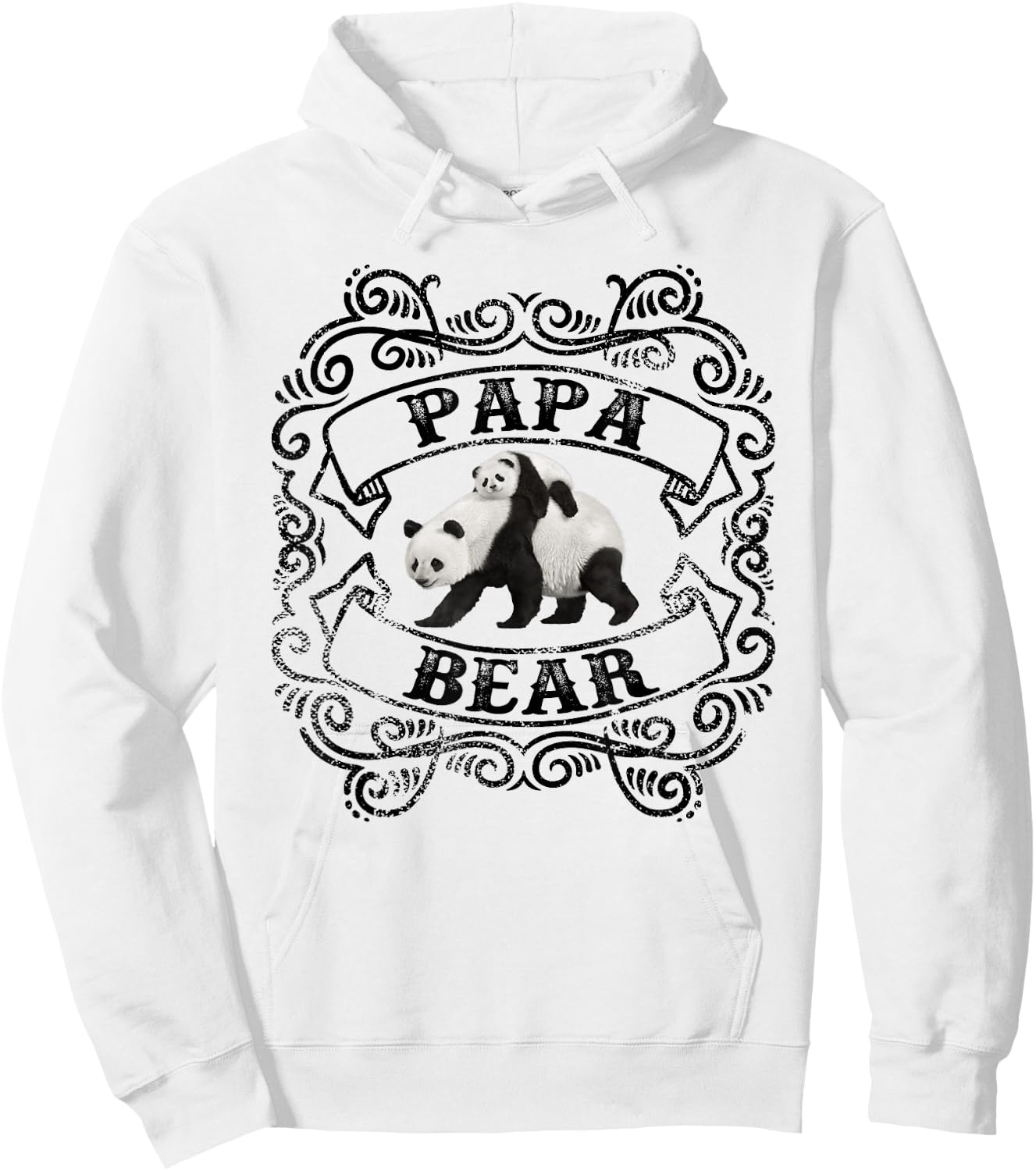 Cute Design Panda Papa Bear Dad Hoodie - Hoodie | White