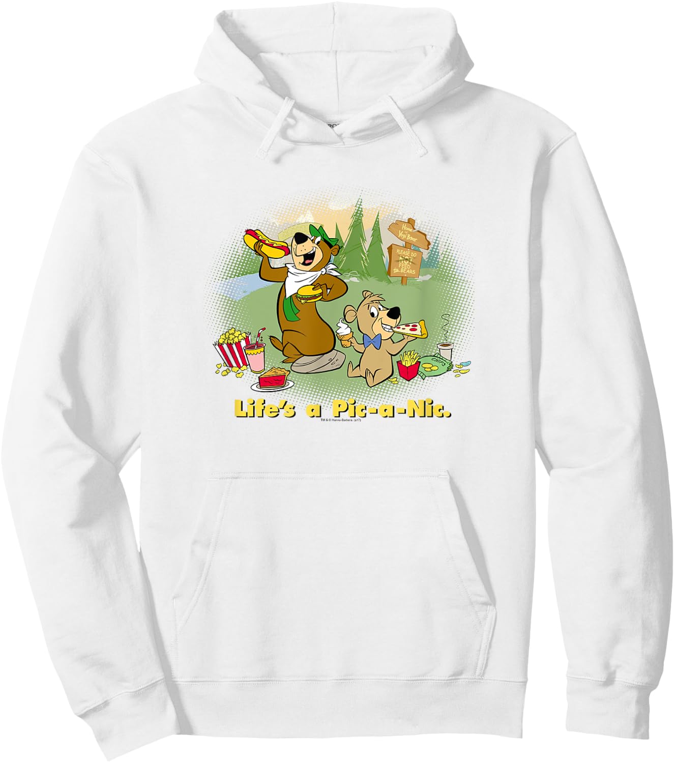 Yogi Bear Lifes a Pic-a-Nic Hoodie - Hoodie | White