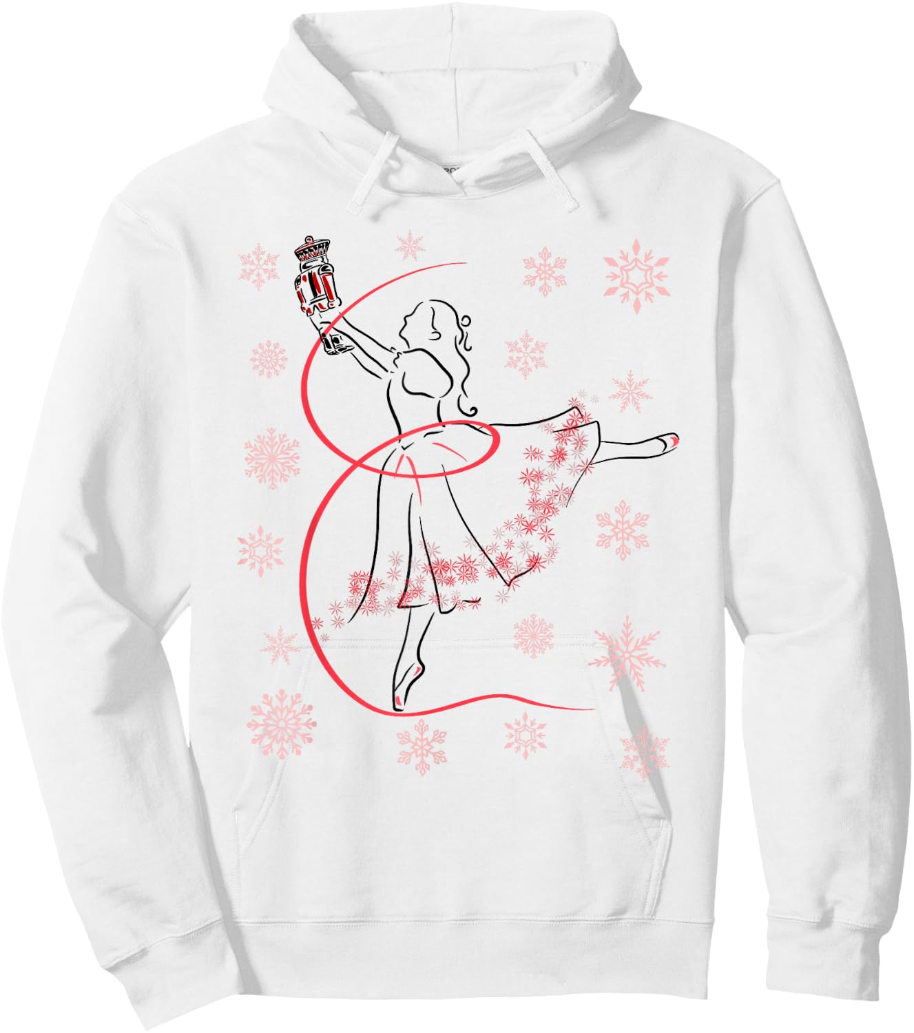 The Nutcracker Ballet and Clara Christmas Holiday Dance Hoodie - Hoodie | White