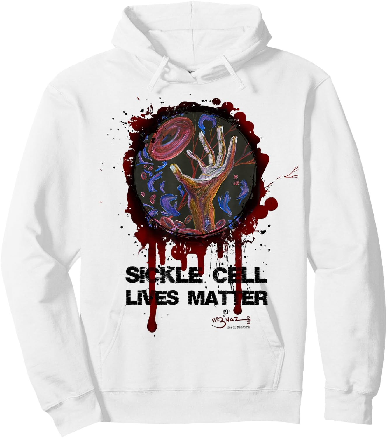 Sickle Cell Lives Matter - Hope Sickle Cell Awareness Art Hoodie - Hoodie | White