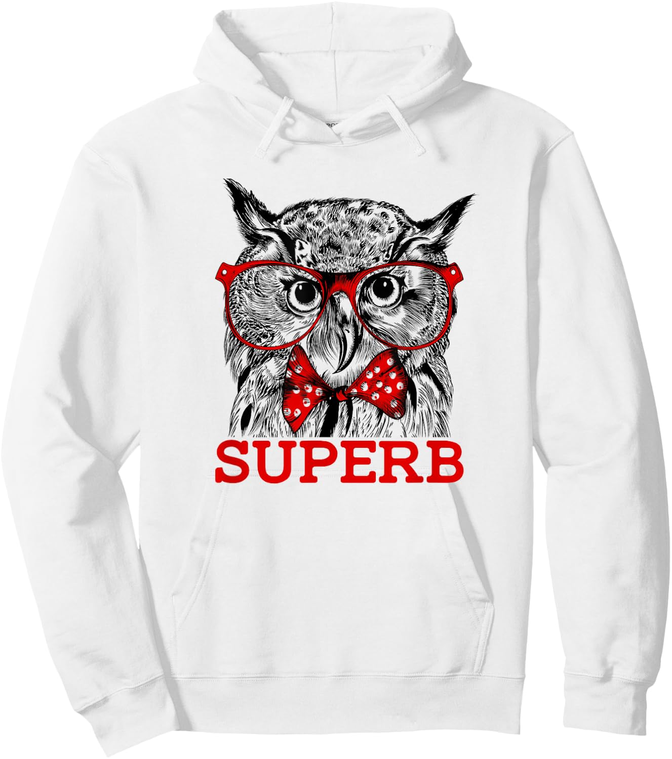 The Hipster Superb Owl Shirt - Owl Bird Shirt Hoodie - Hoodie | White