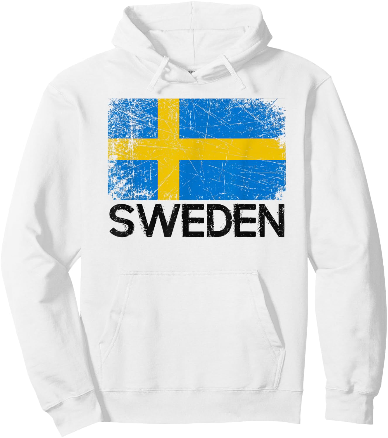 Swedish Flag | Vintage Made In Sweden Gift Hoodie - Hoodie | White