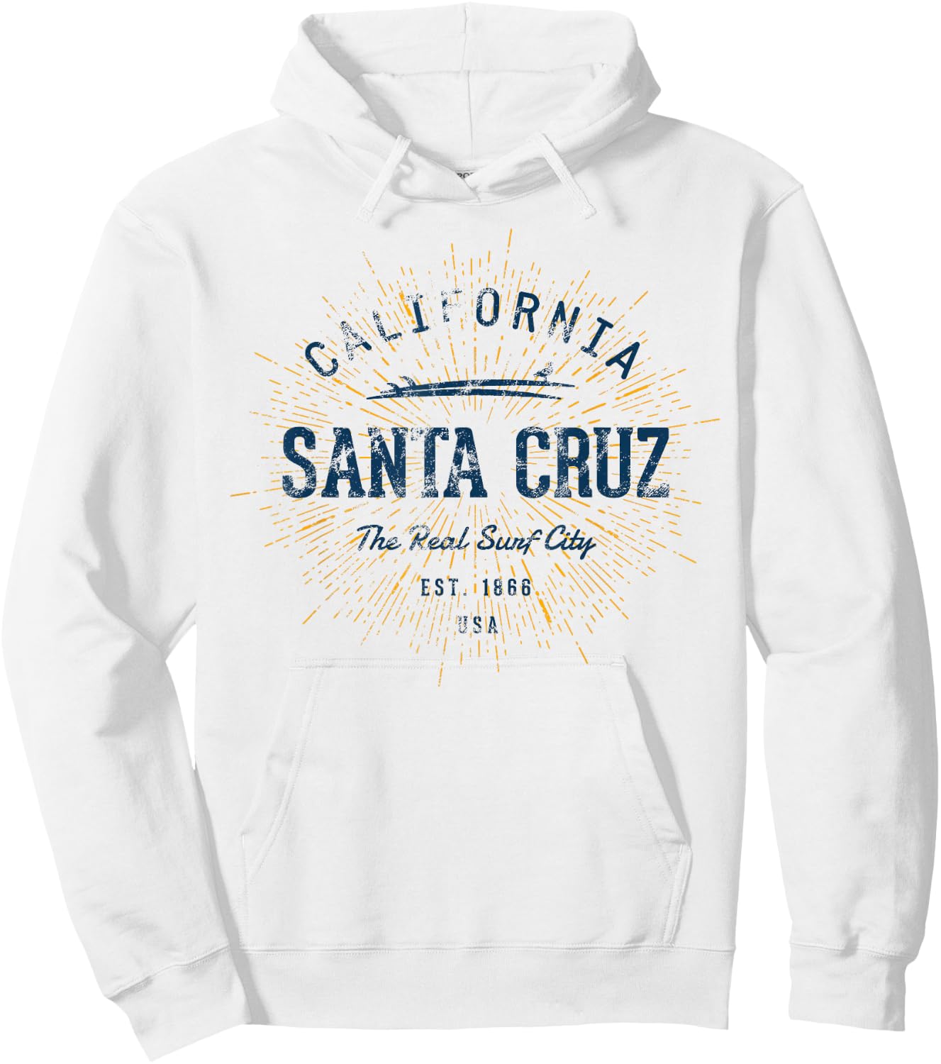 Vintage Retro Santa Cruz Hoodie - Hoodie | White
