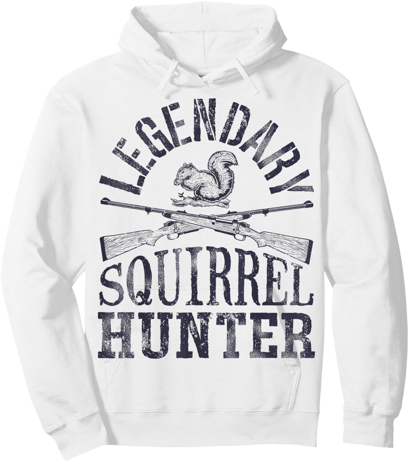 Legendary Squirrel Hunter T shirt Hunting Funny Vintage Gift Hoodie - Hoodie | White
