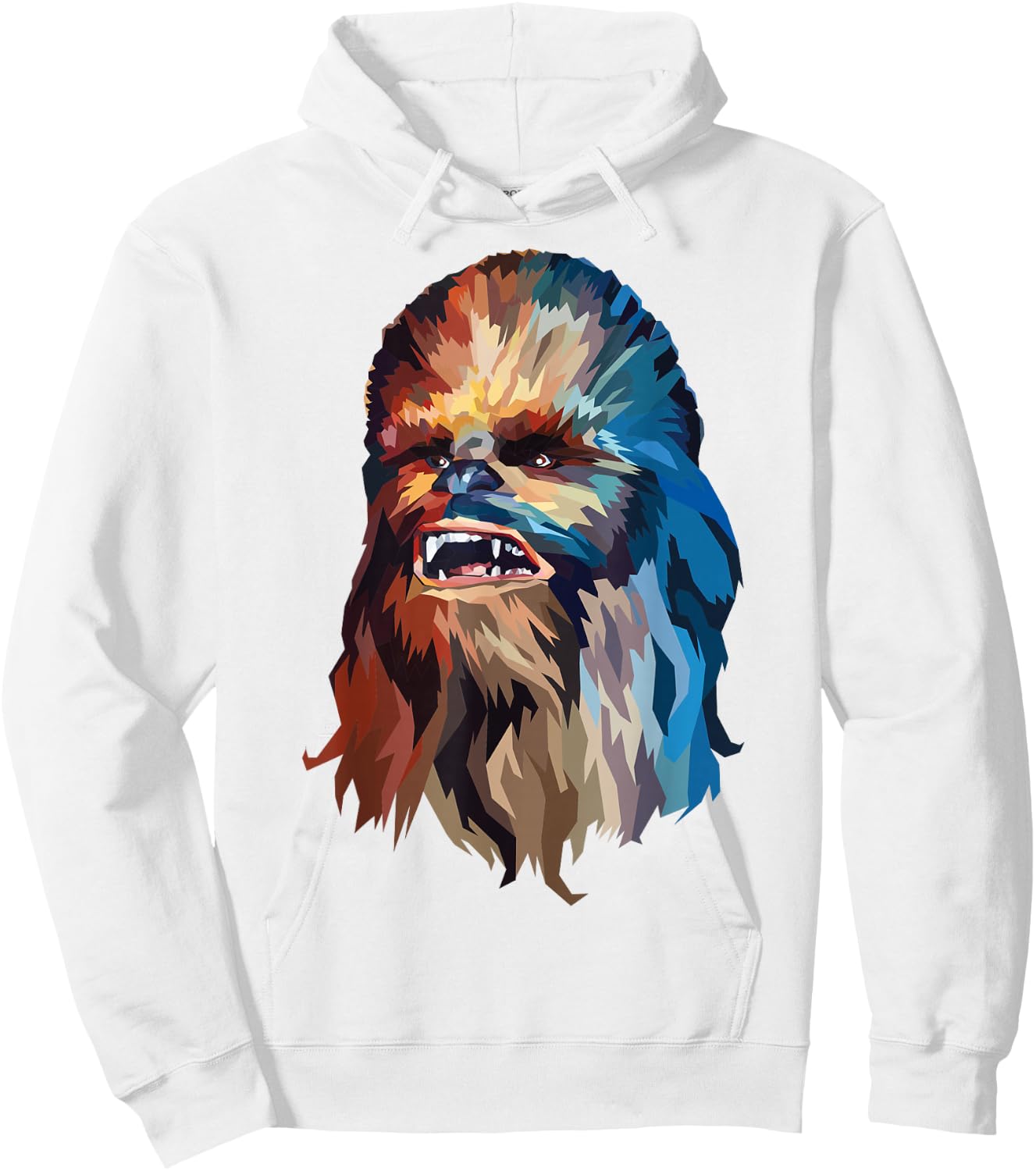 Star Wars Chewbacca Awesome Geometric Style Chewie Portrait Hoodie - Hoodie | White