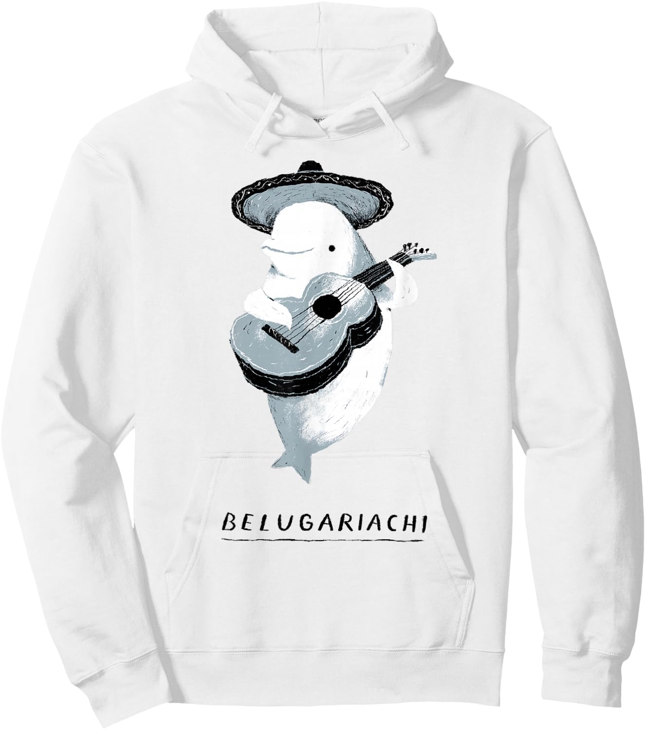 belugariachi, Beluga Whale , Beluga Mariachi Hoodie - Hoodie | White