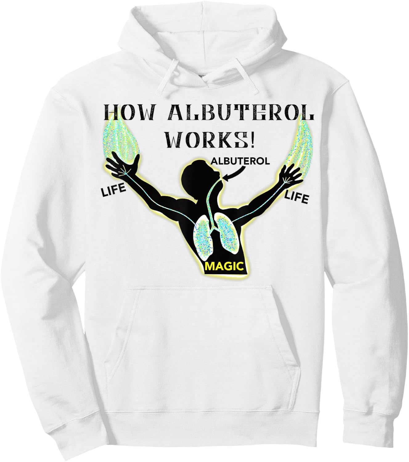 Magical Albuterol Funny Respiratory Therapist Design Hoodie - Hoodie | White
