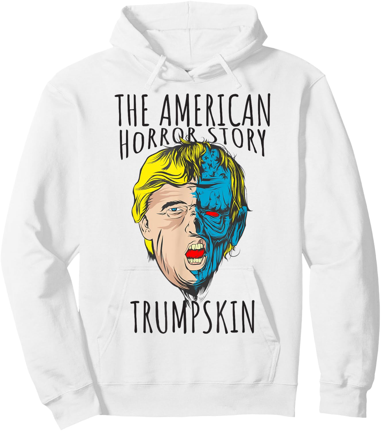 Scary Trumpskin American Horror Spooky Trump Hoodie - Hoodie | White