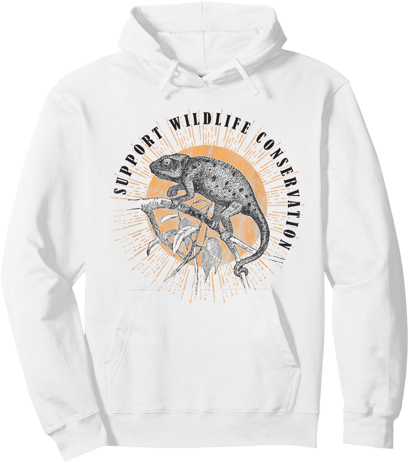 Chameleon Wildlife Conservation Animal Reptile Lover Gift Hoodie - Hoodie | White