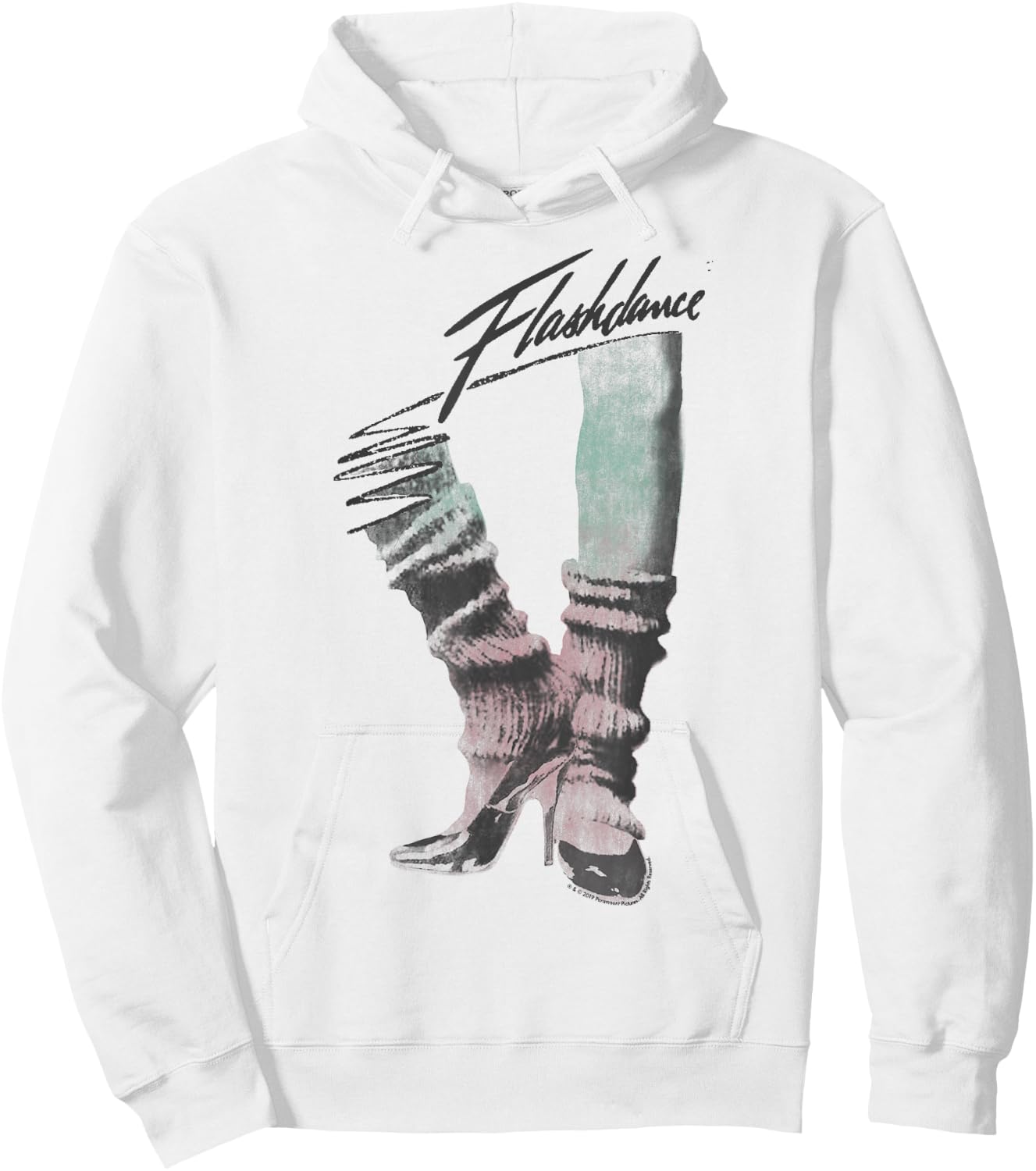 Flashdance Dancing Shoes Title Logo Hoodie - Hoodie | White