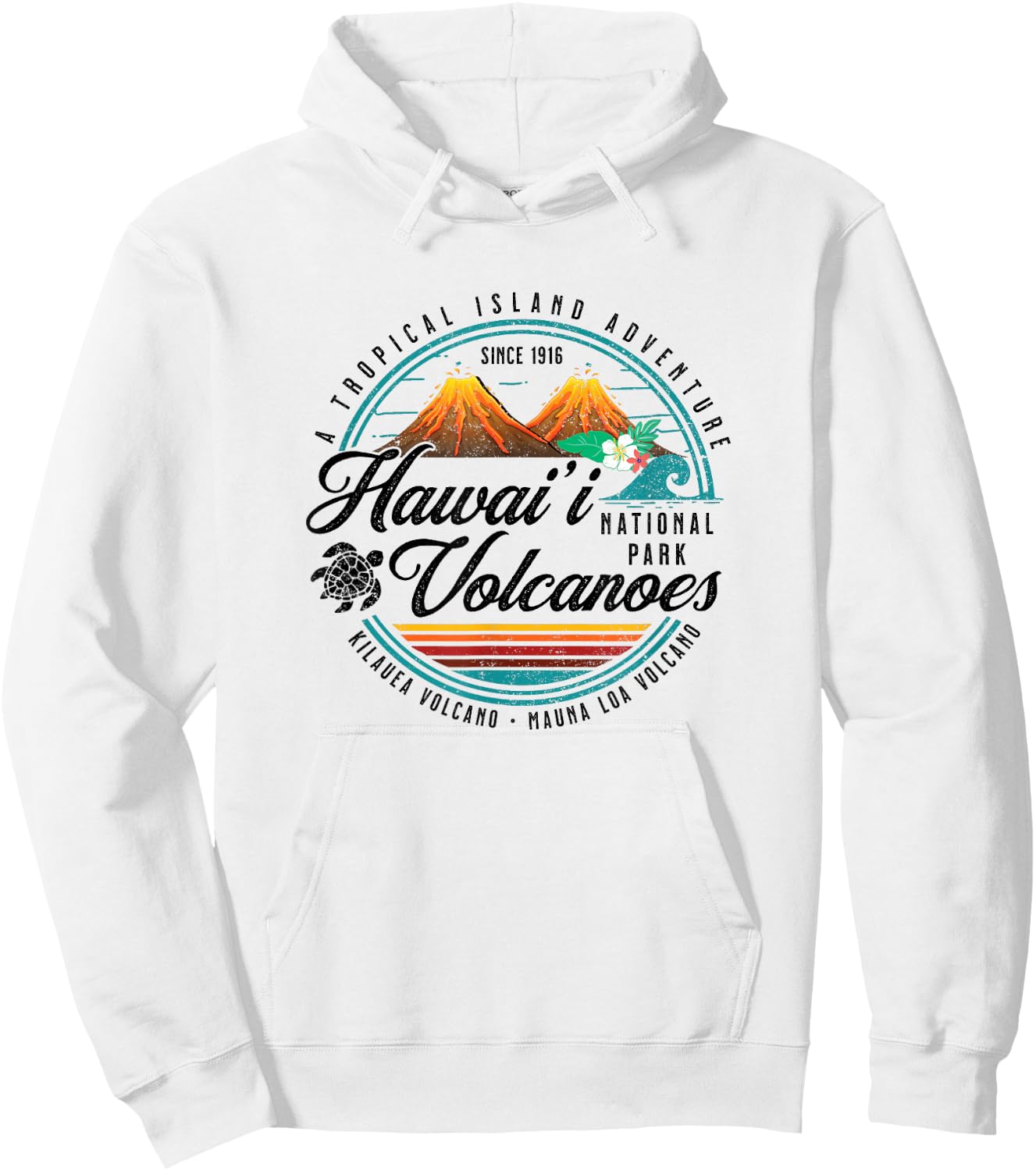 Hawaii Volcanoes National Park Kilauea Mauna Loa Souvenir Hoodie - Hoodie | White
