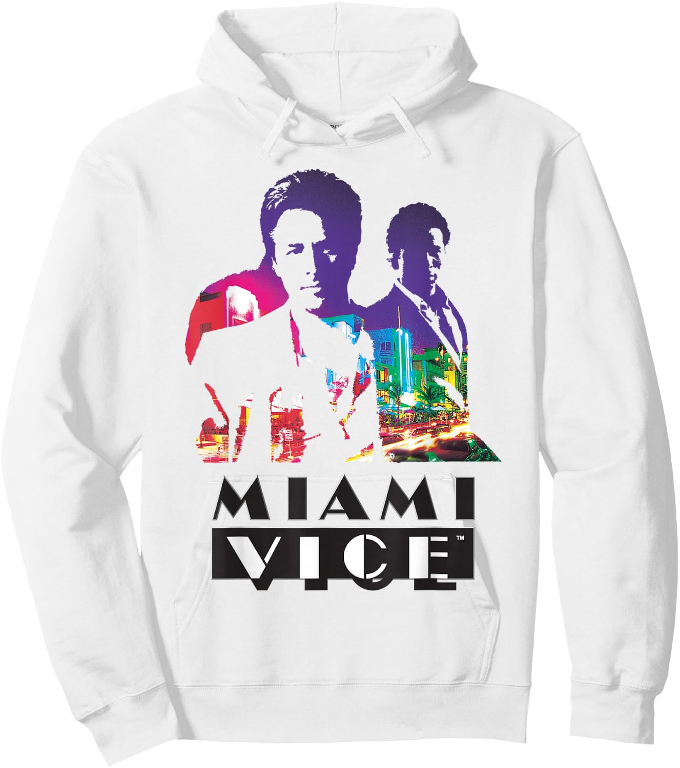 Miami Vice Classic Colorful Hoodie - Hoodie | White