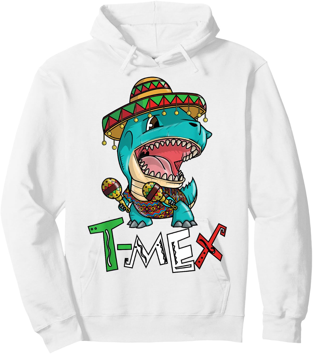 Cinco De Mayo Dinosaur Shirt Mexican Shirts for Boys Funny Hoodie - Hoodie | White