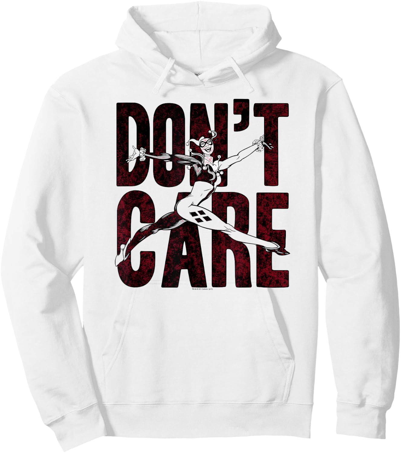Harley Quinn Don't Care Hoodie - Hoodie | White