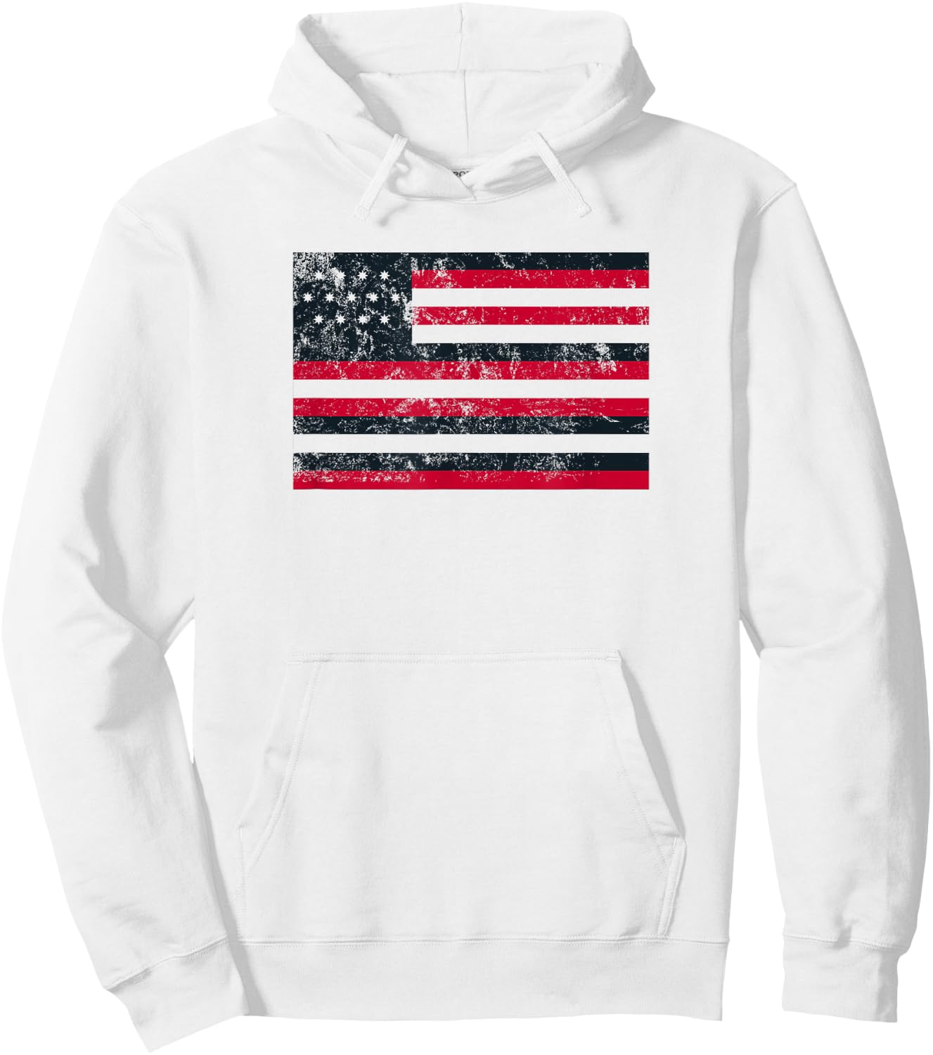 SERAPIS distressed flag (Front) Hoodie - Hoodie | White
