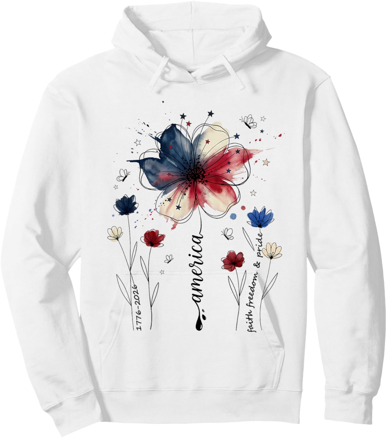 America 1776-2026 Hoodie - Hoodie | White