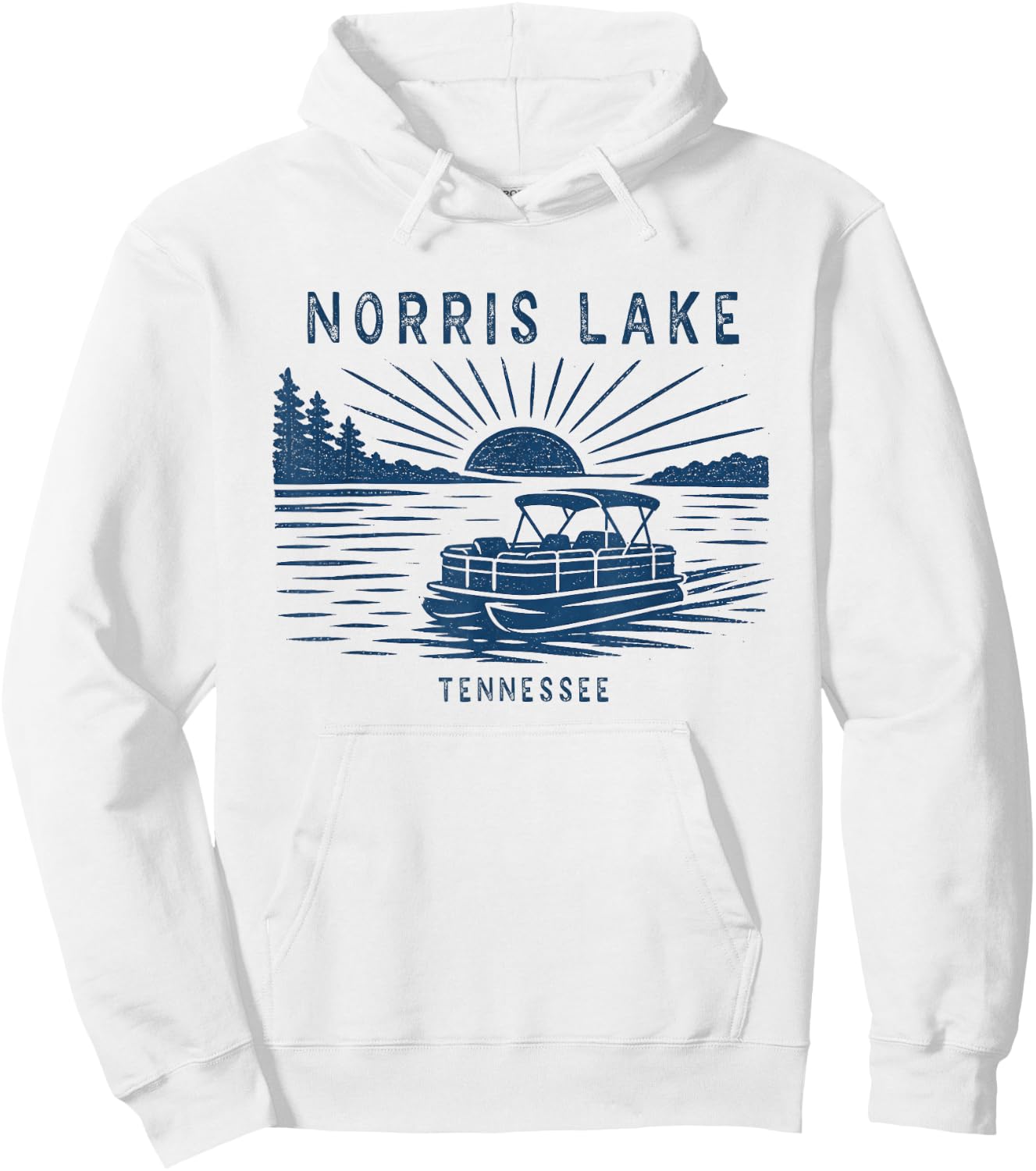 Vintage Norris Lake Tennessee Outdoors Vacation Hoodie - Hoodie | White