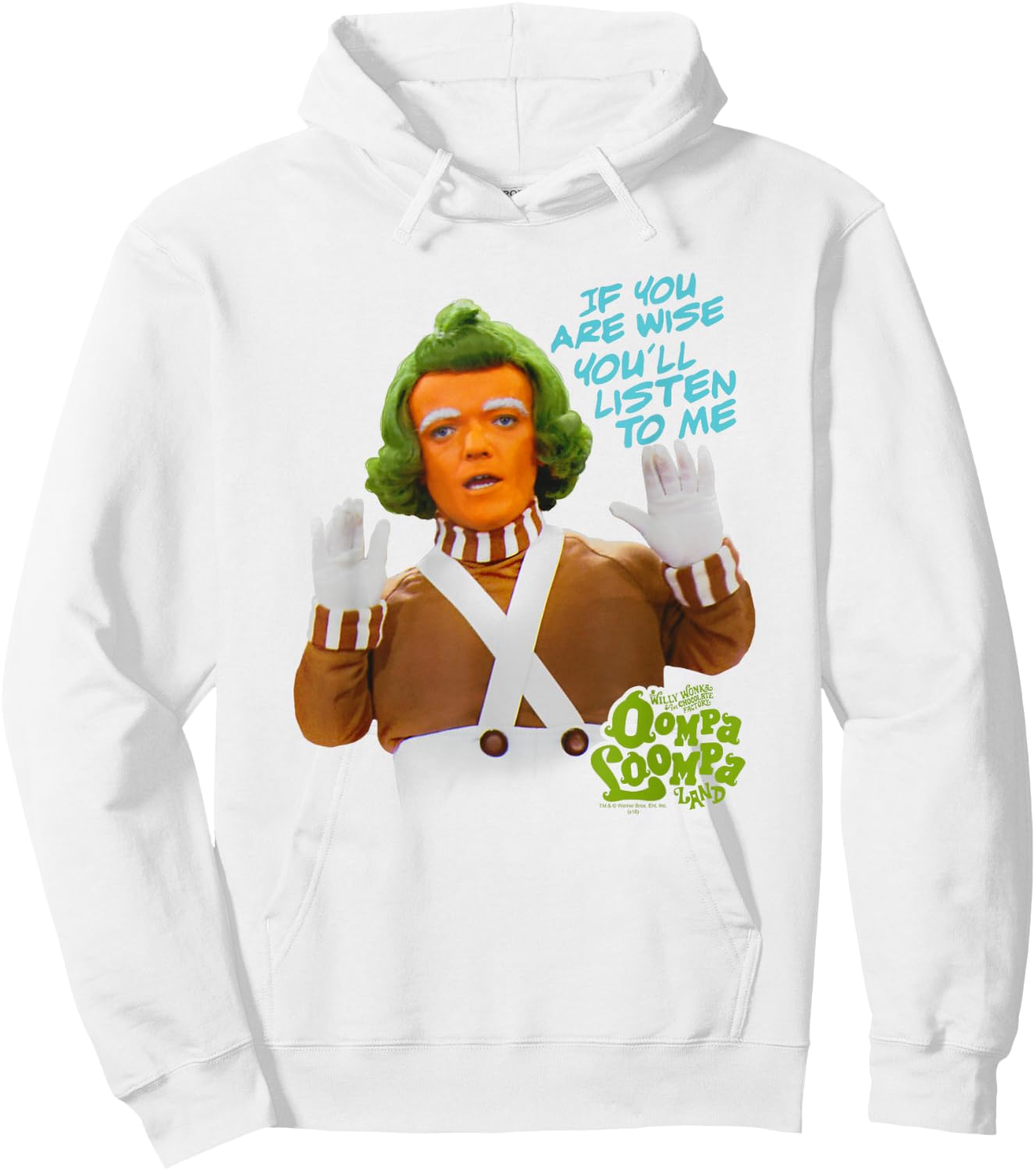 Willy Wonka Oompa Loompa Listen Small Hoodie - Hoodie | White