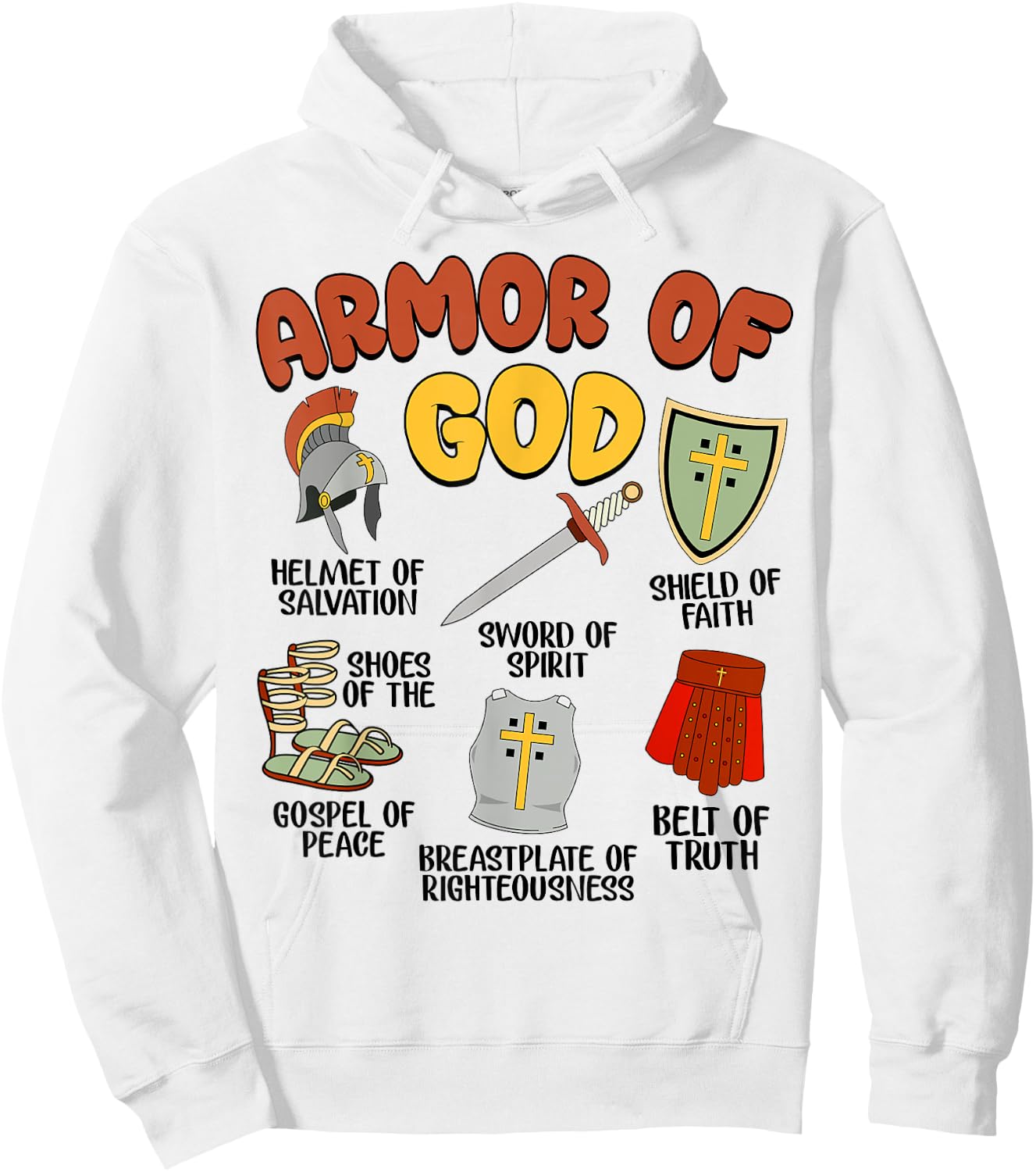 Armor of God Son Boy Christian I Love Jesus Save Bro Toddler Hoodie - Hoodie | White