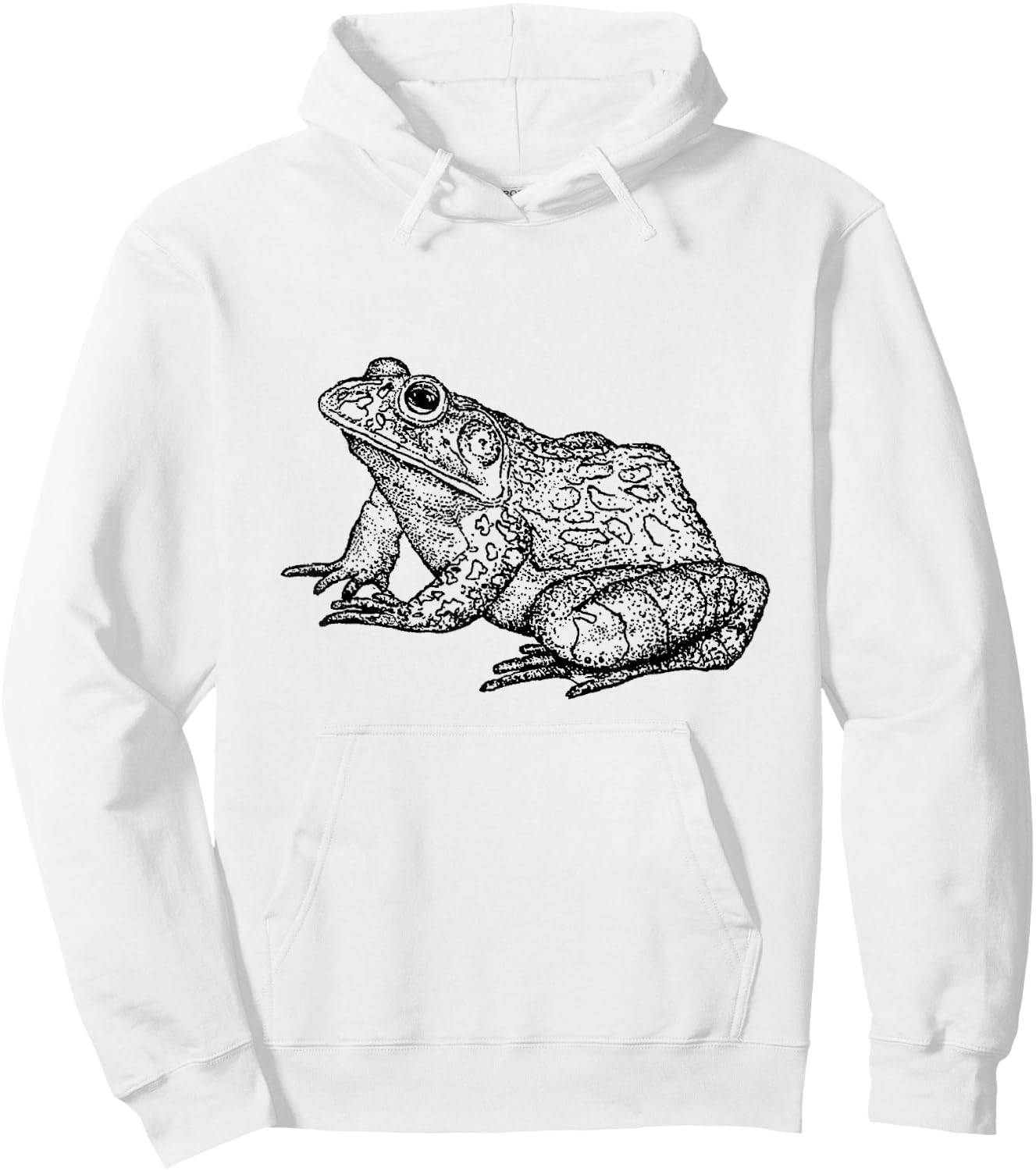 Vintage Bullfrog Print Hoodie - Hoodie | White