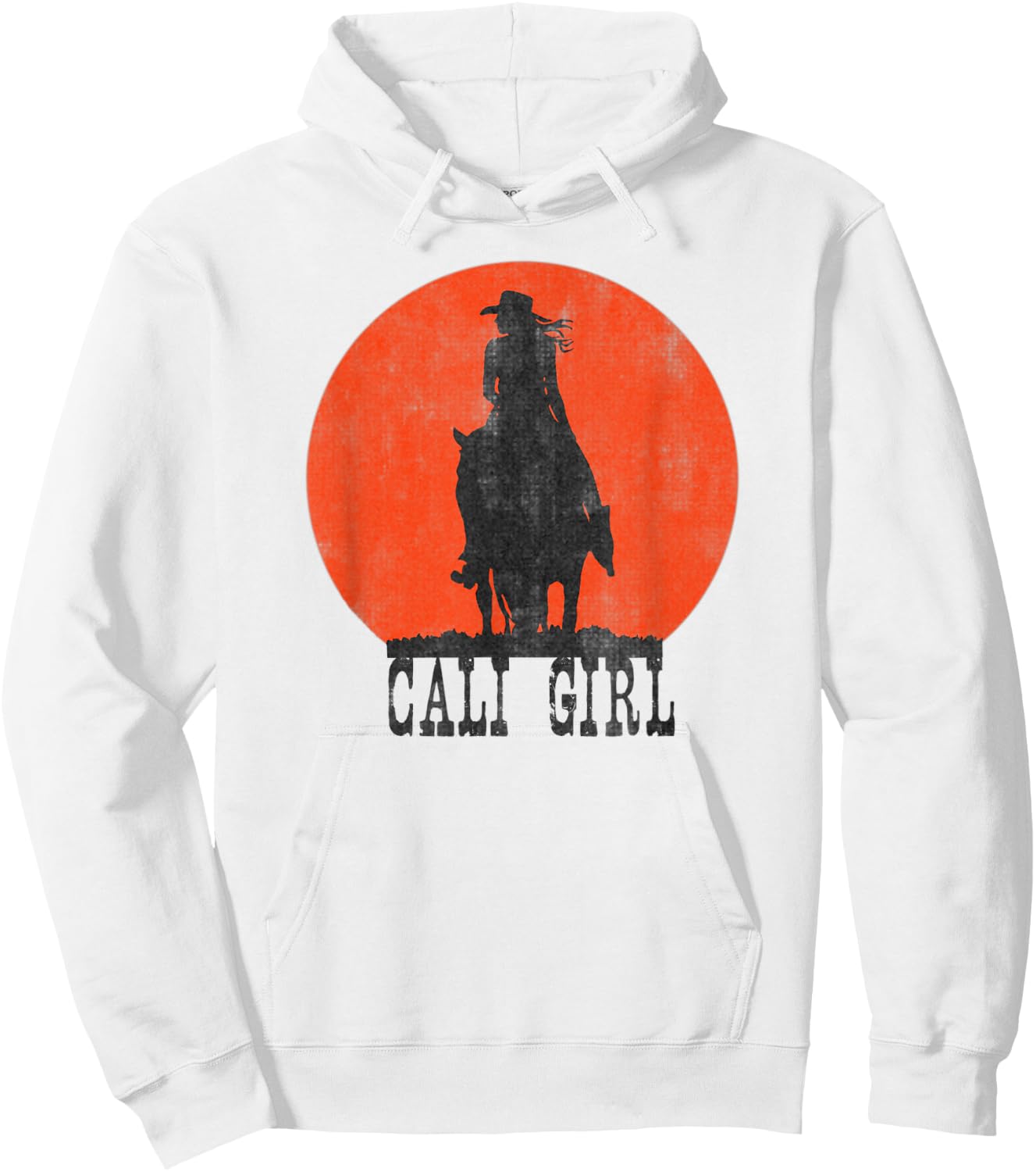 CALI GIRL California Horse Girl Vintage Retro Gift Hoodie - Hoodie | White