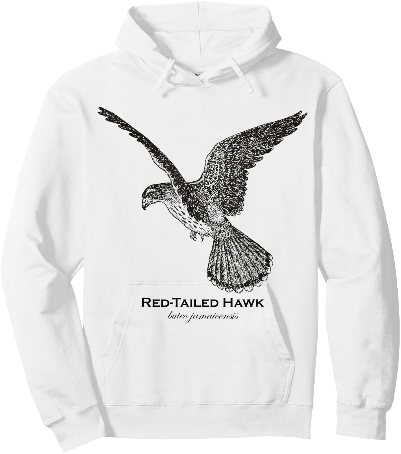 Vintage Animal Retro Wildlife Red-Tailed Hawk Hoodie - Hoodie | White