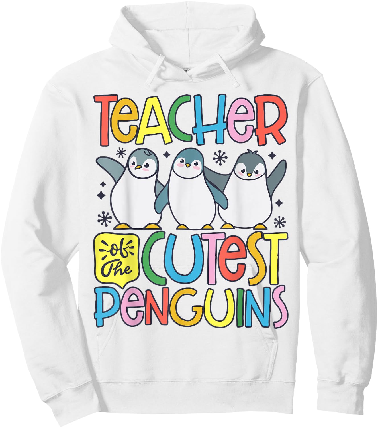 Teacher Of The Cutest Penguins Funny Penguin Back To School Hoodie - Hoodie | White