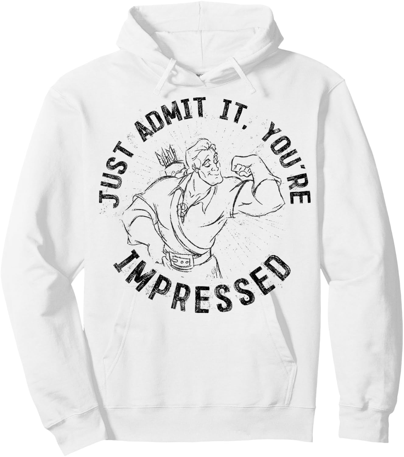 Disney Beauty & The Beast Gaston Impressive Graphic Hoodie - Hoodie | White