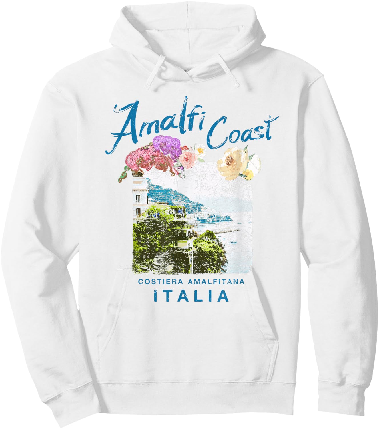 Italy Amalfi Coast Travel Italian Vintage Hoodie - Hoodie | White