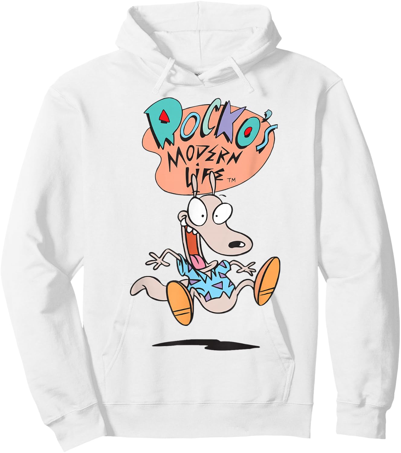 Rocko Modern Life Rocko Jumping Graphic T- Shirts Hoodie - Hoodie | White