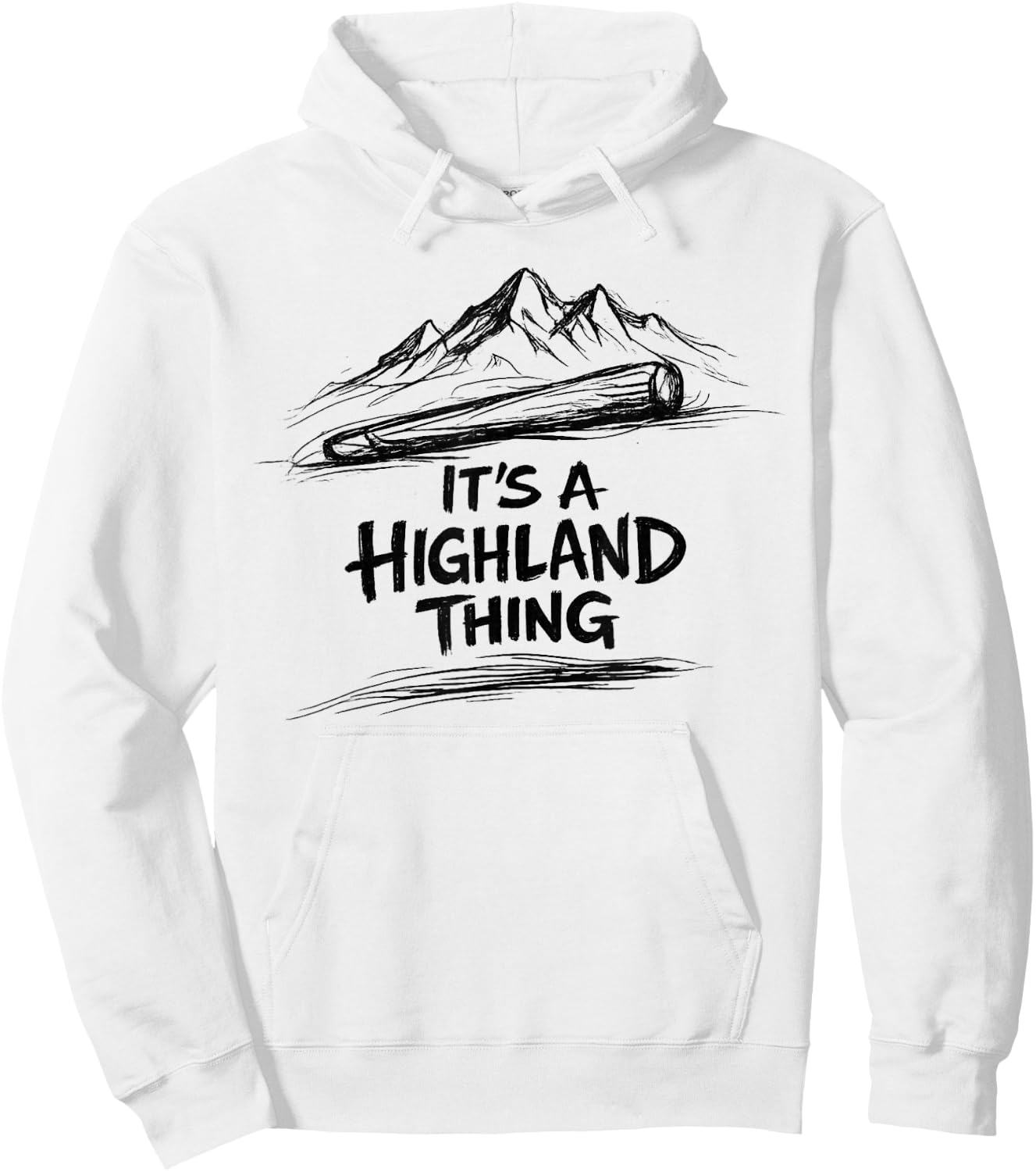 It´s a Highland Thing Warrior Caber Toss Highland Games Men Hoodie - Hoodie | White