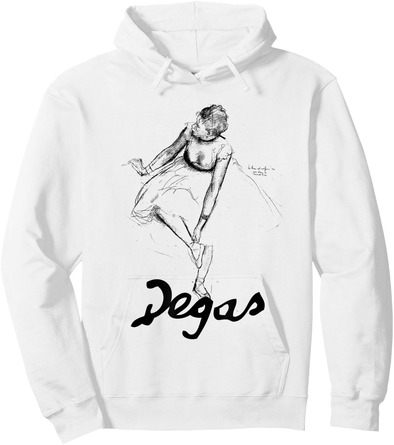 Edgar Degas Dancer Adjusting Her Slipper Hoodie - Hoodie | White