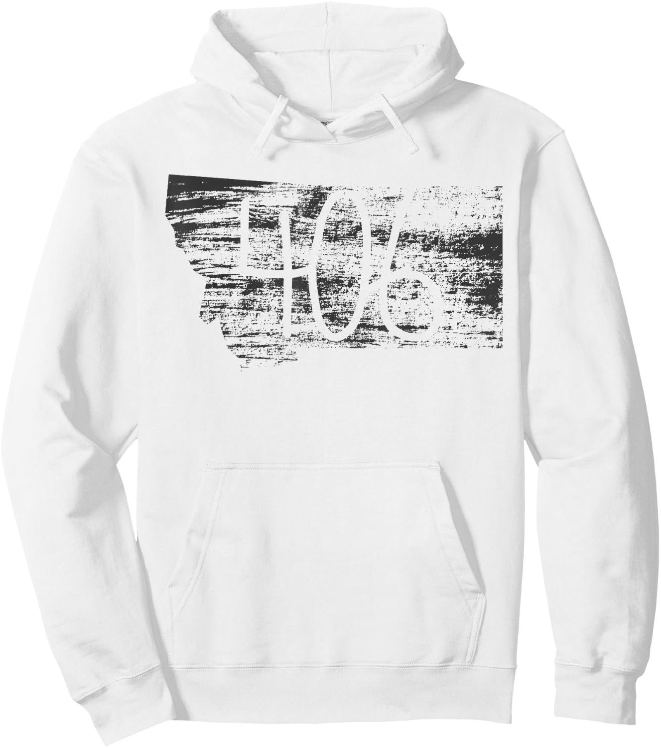 406 Montana Distressed State Local Pride Travel Home Hoodie - Hoodie | White
