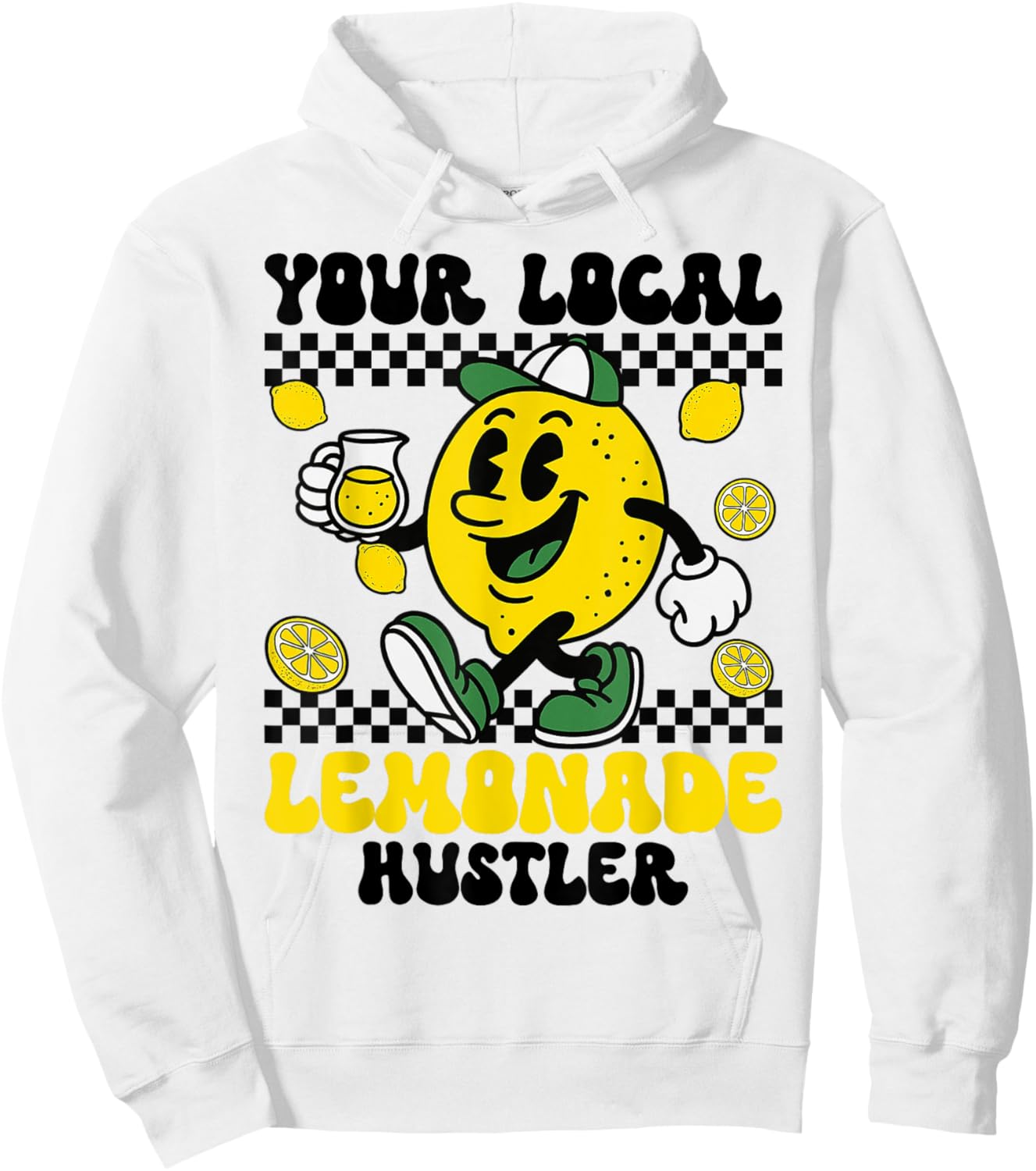 Funny Lemonade Entrepreneur Boys Girls Lemonade Hustler Hoodie - Hoodie | White