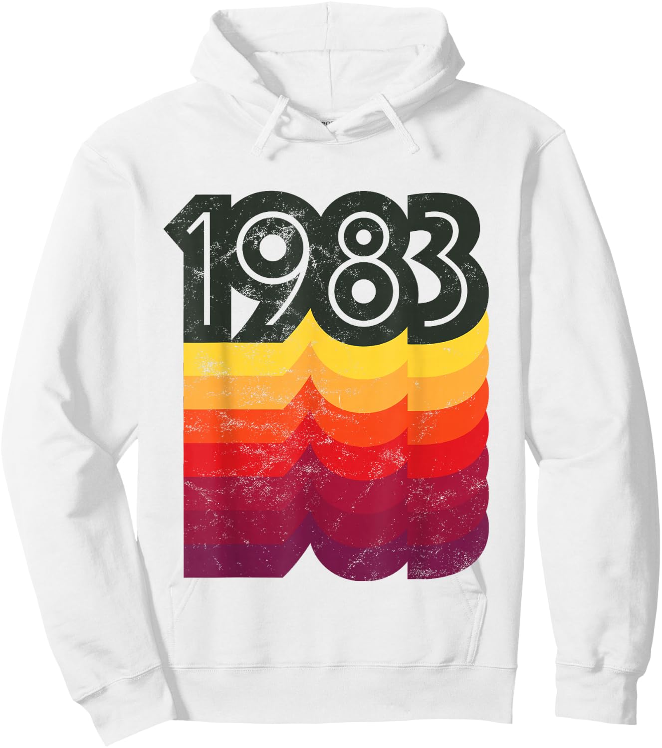 Birthday 80s Style Retro 1983 Hoodie - Hoodie | White