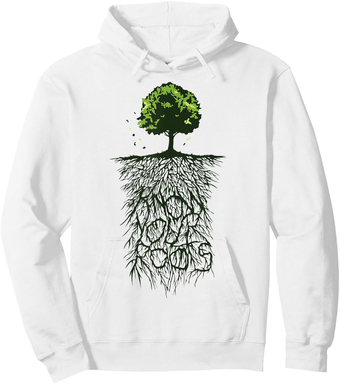 my Cool - Tree Roots, Green, Know Your Roots, Nature Hoodie - Hoodie | White
