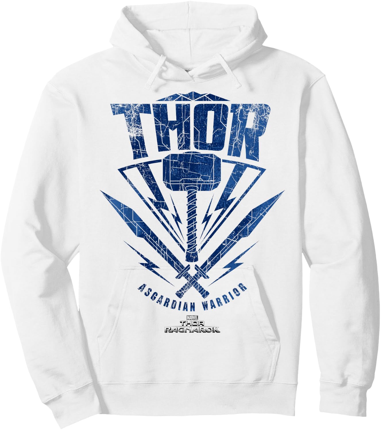 Marvel Thor Ragnarok Asgardian Warrior Hammer Shield Hoodie - Hoodie | White