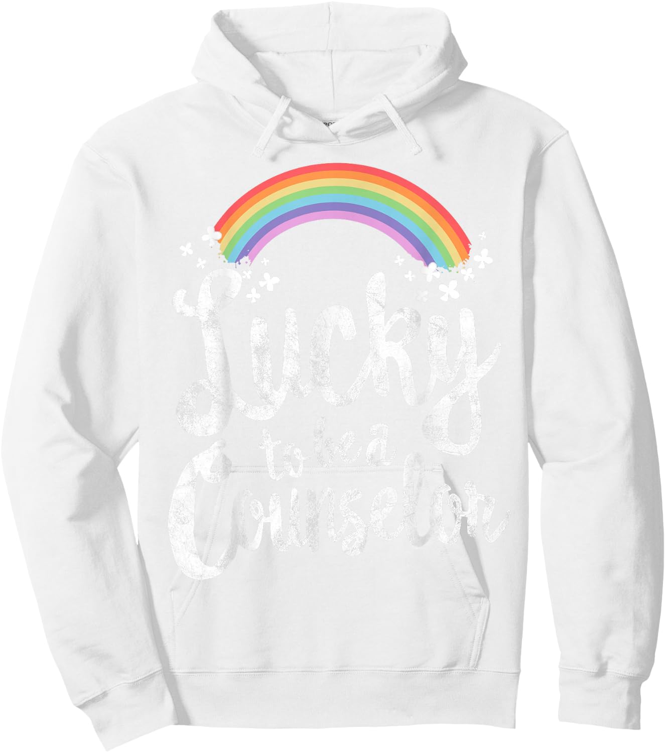 Lucky To Be A Counselor School St Patricks Day Gift Hoodie - Hoodie | White