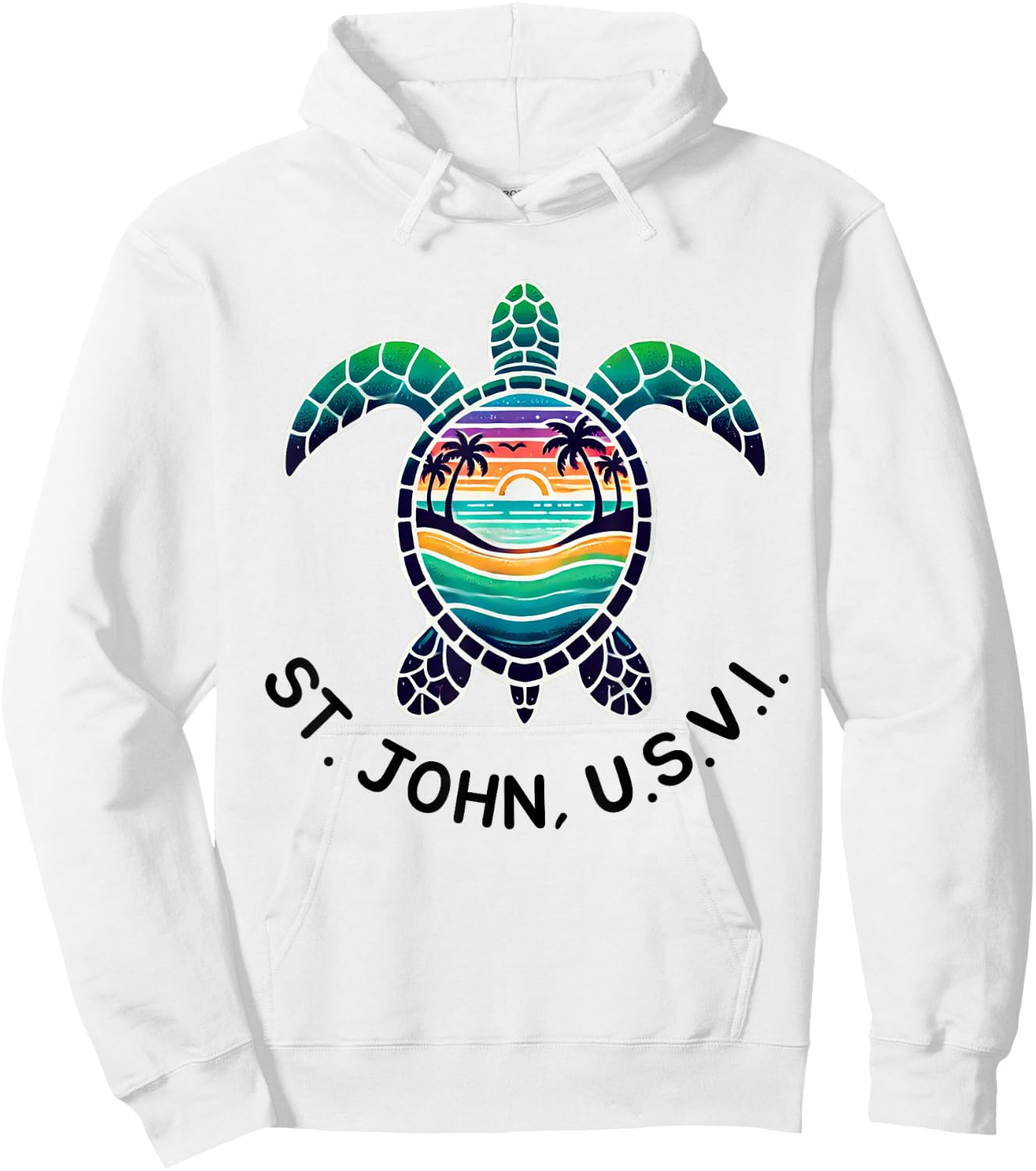 St. John U.S.V.I. US Virgin Island Souvenir Vacation Reminde Hoodie - Hoodie | White
