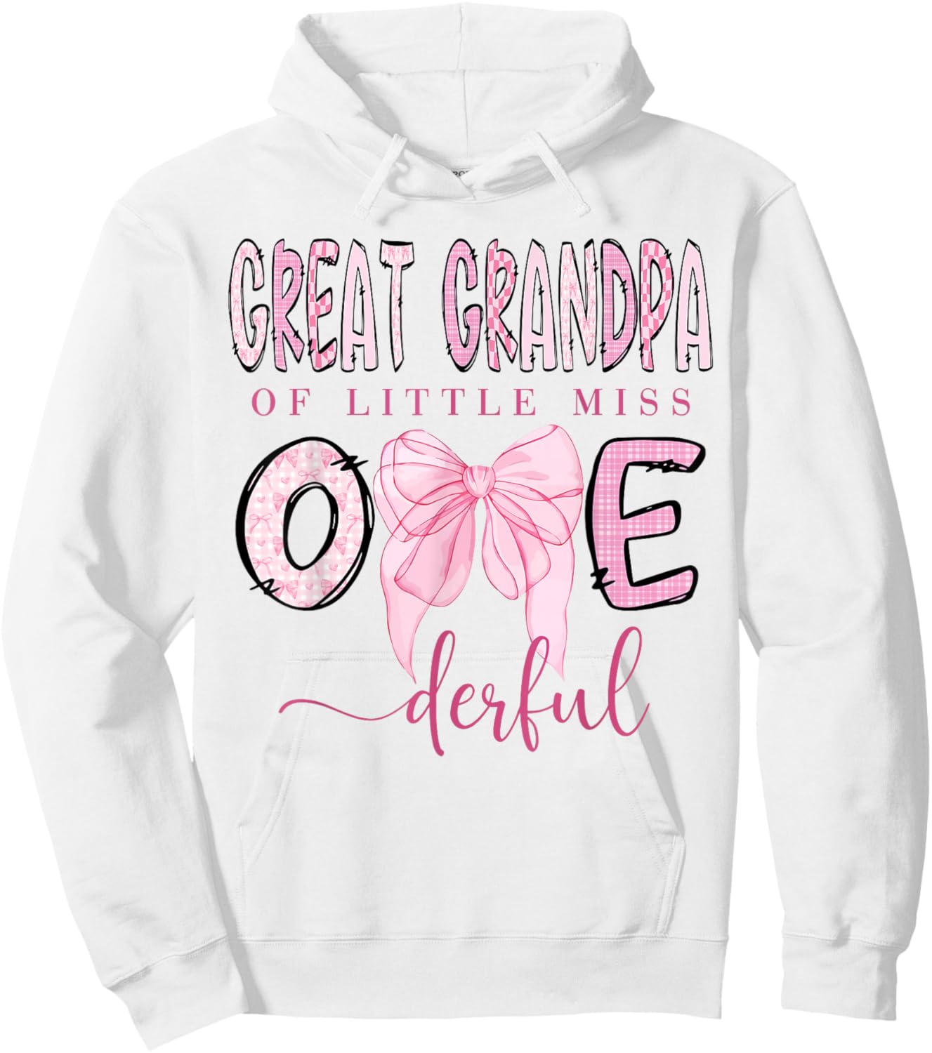 Great Grandpa of Little Miss Onederful 1St Birthday Girl Hoodie - Hoodie | White