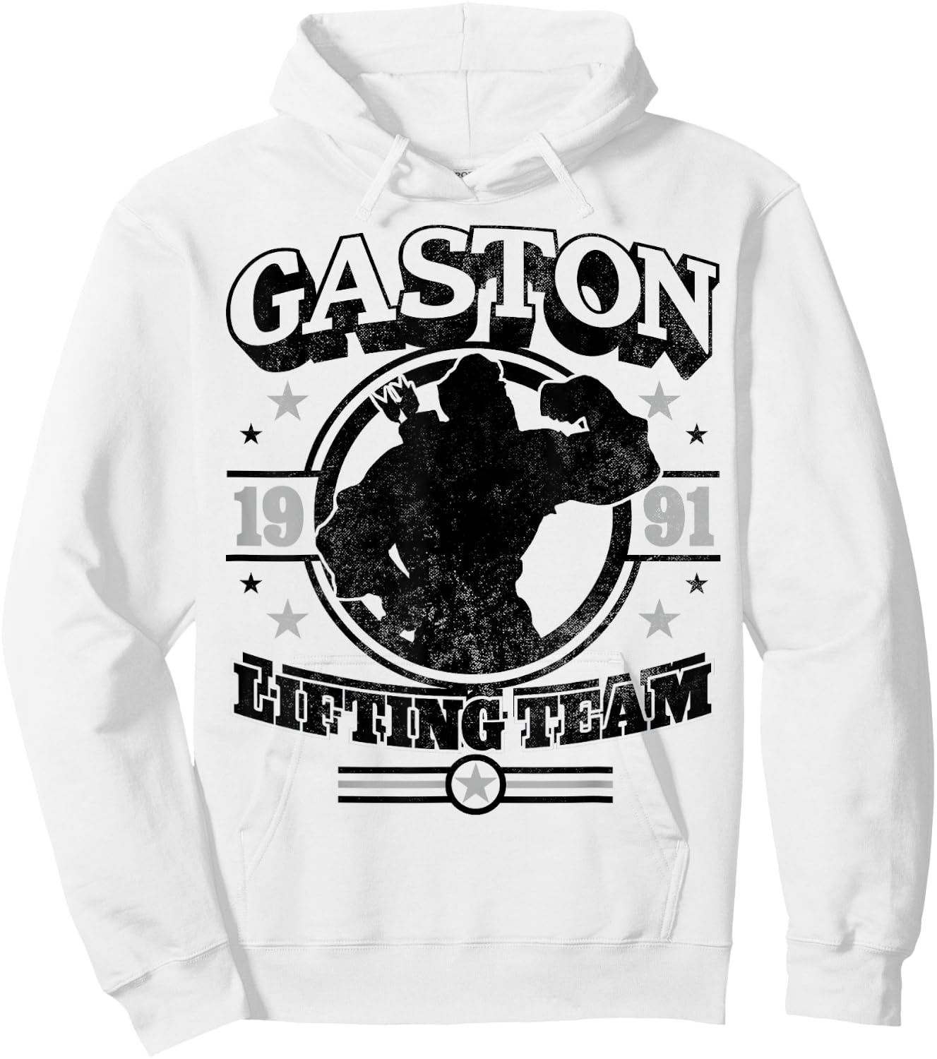 Disney Beauty and The Beast Gaston Graphic Hoodie - Hoodie | White