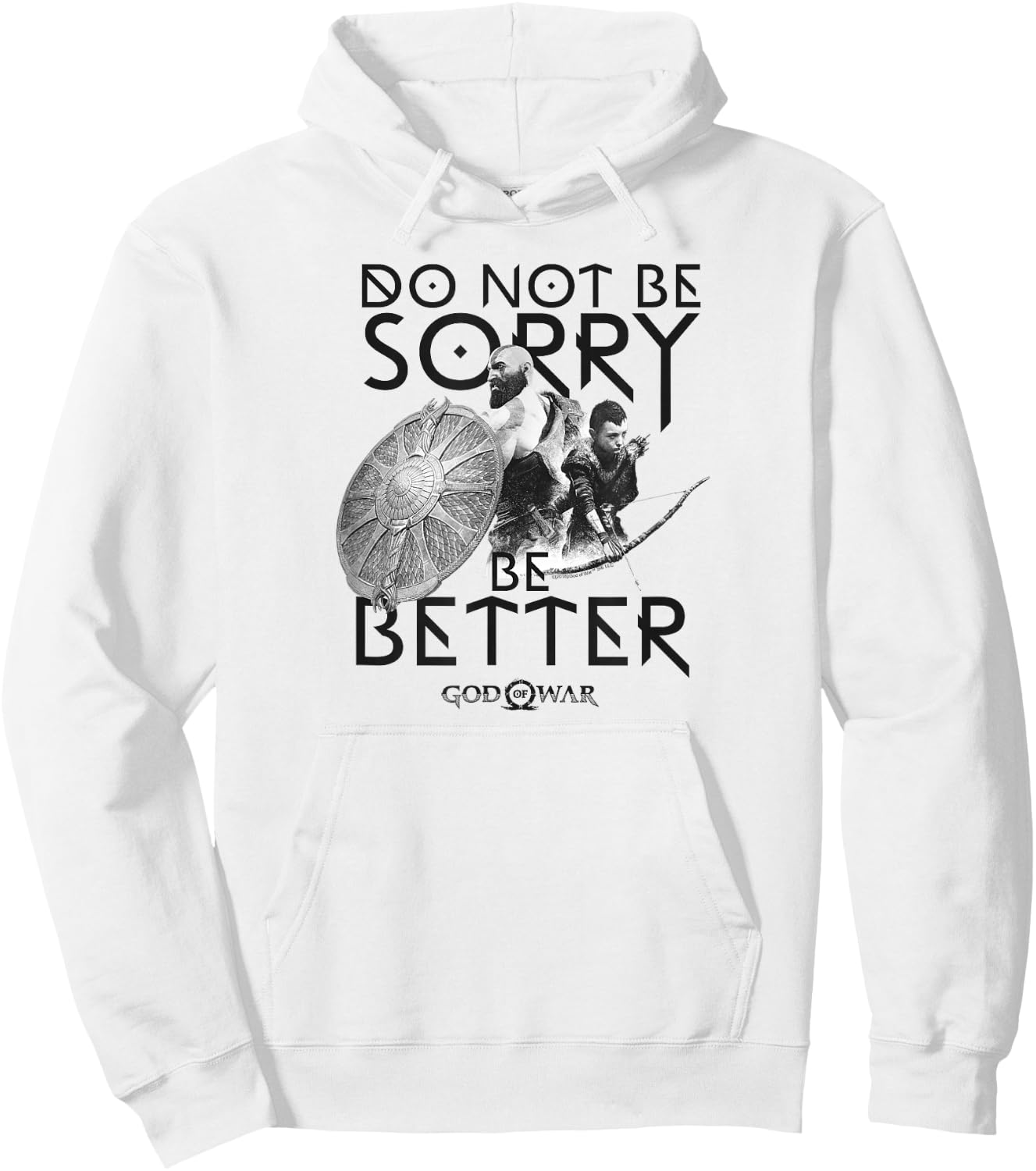 God of War Do Not Be Sorry Be Better Hoodie - Hoodie | White