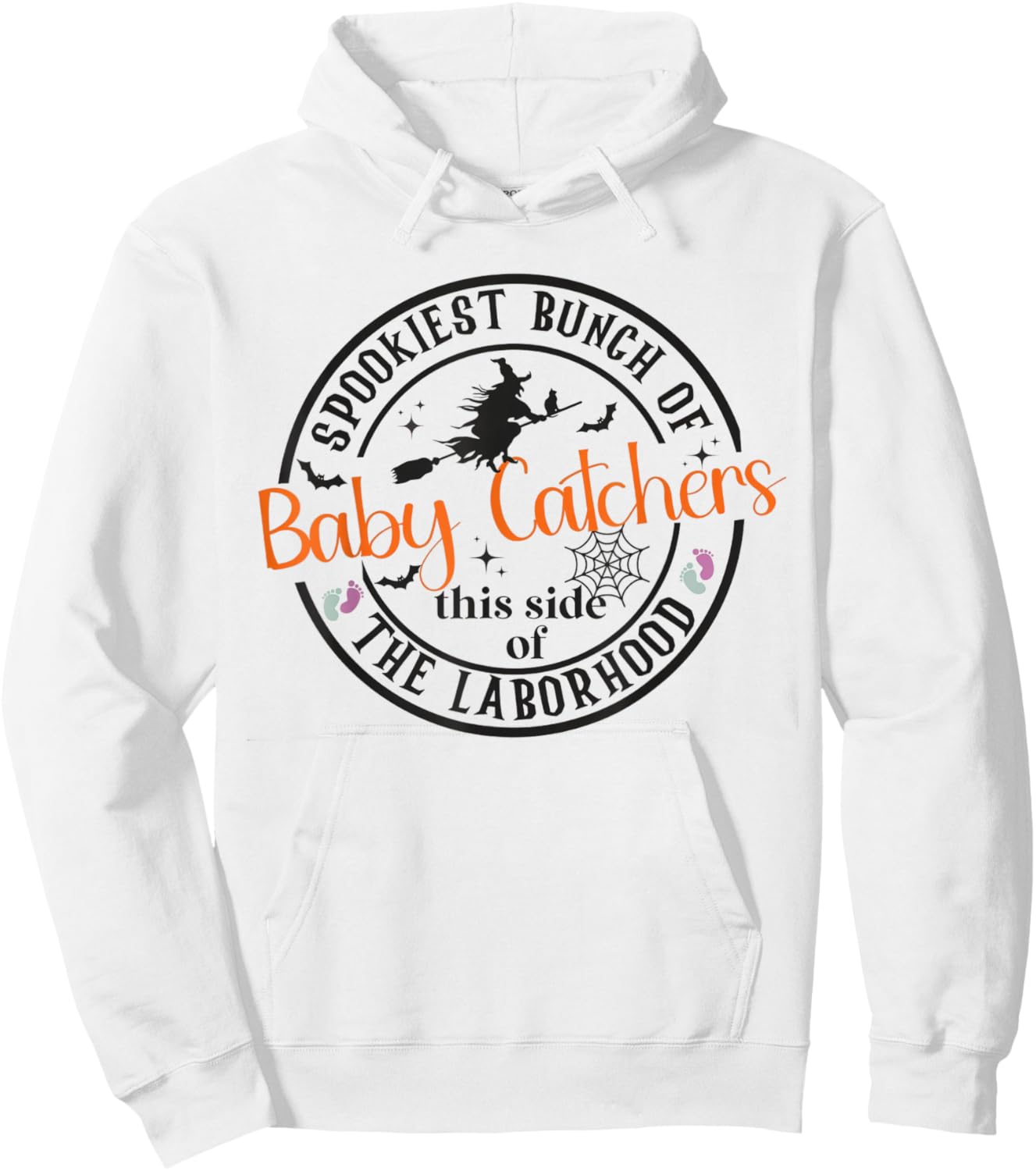 Labor and Delivery Nurse Halloween Witch Hospital Party Hoodie - Hoodie | White