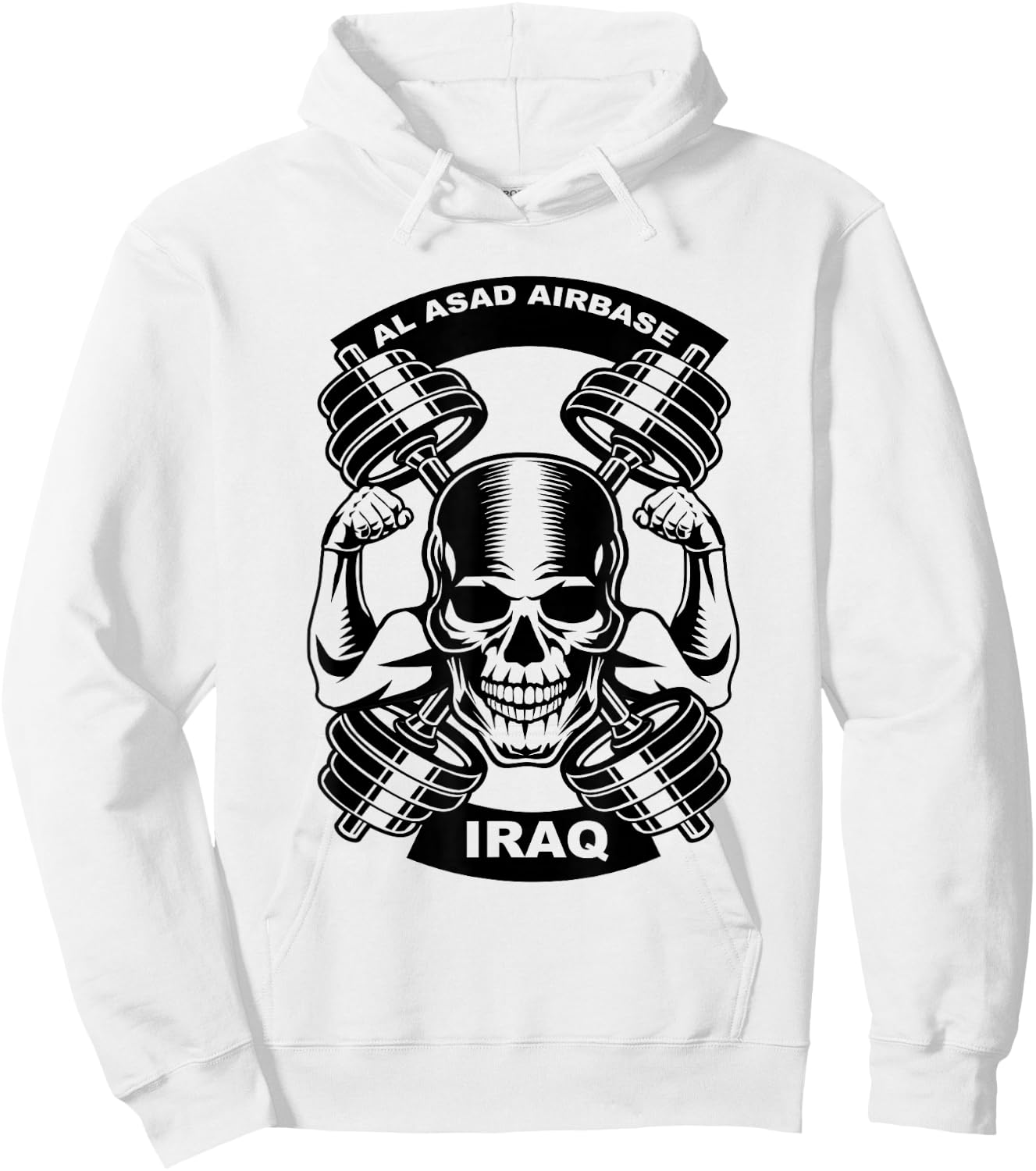 Al Asad Airbase Iraq Military Hoodie - Hoodie | White