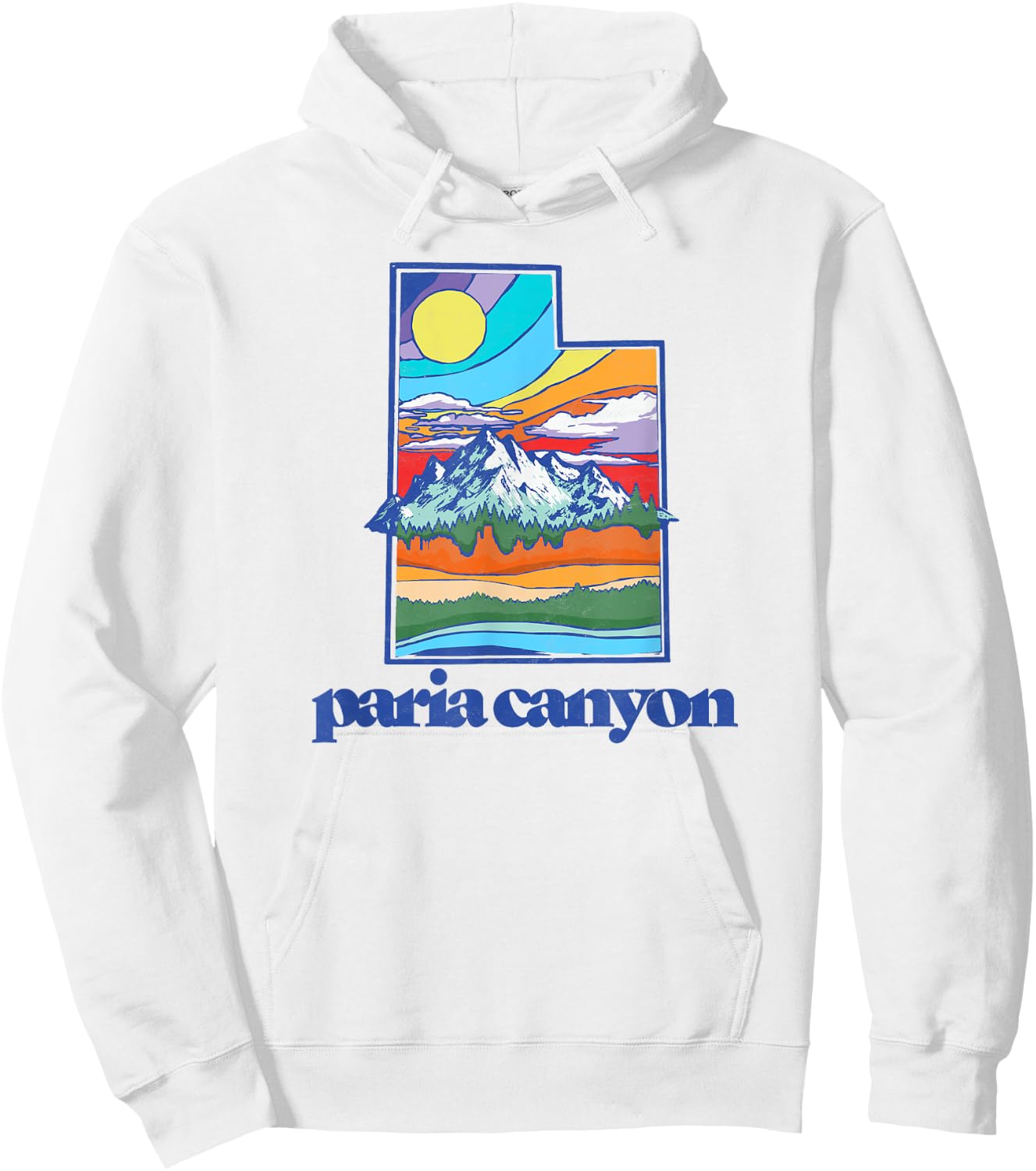 Paria Canyon Utah Vintage Nature Outdoor Graphic Hoodie - Hoodie | White