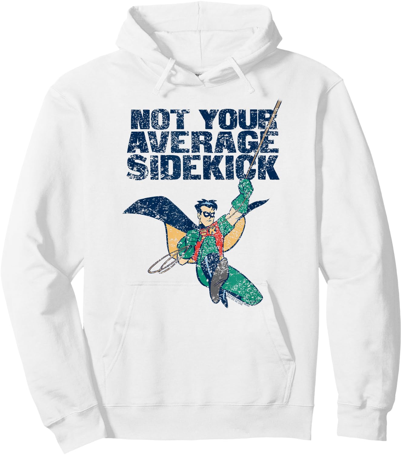 Batman: The Animated Series Robin Not Average T Shirt Hoodie - Hoodie | White