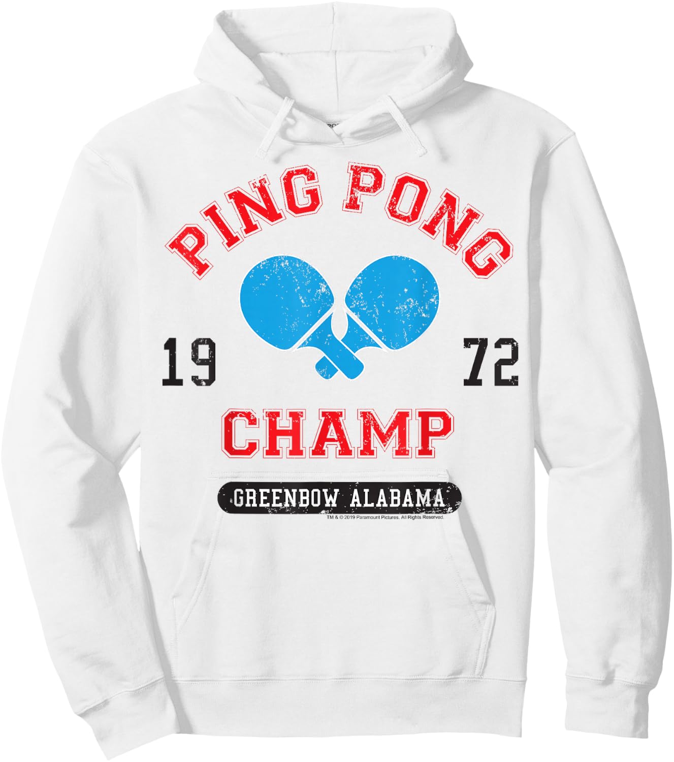 Forrest Gump Ping Pong Champ Greenbow Alabama 1972 Logo Hoodie - Hoodie | White