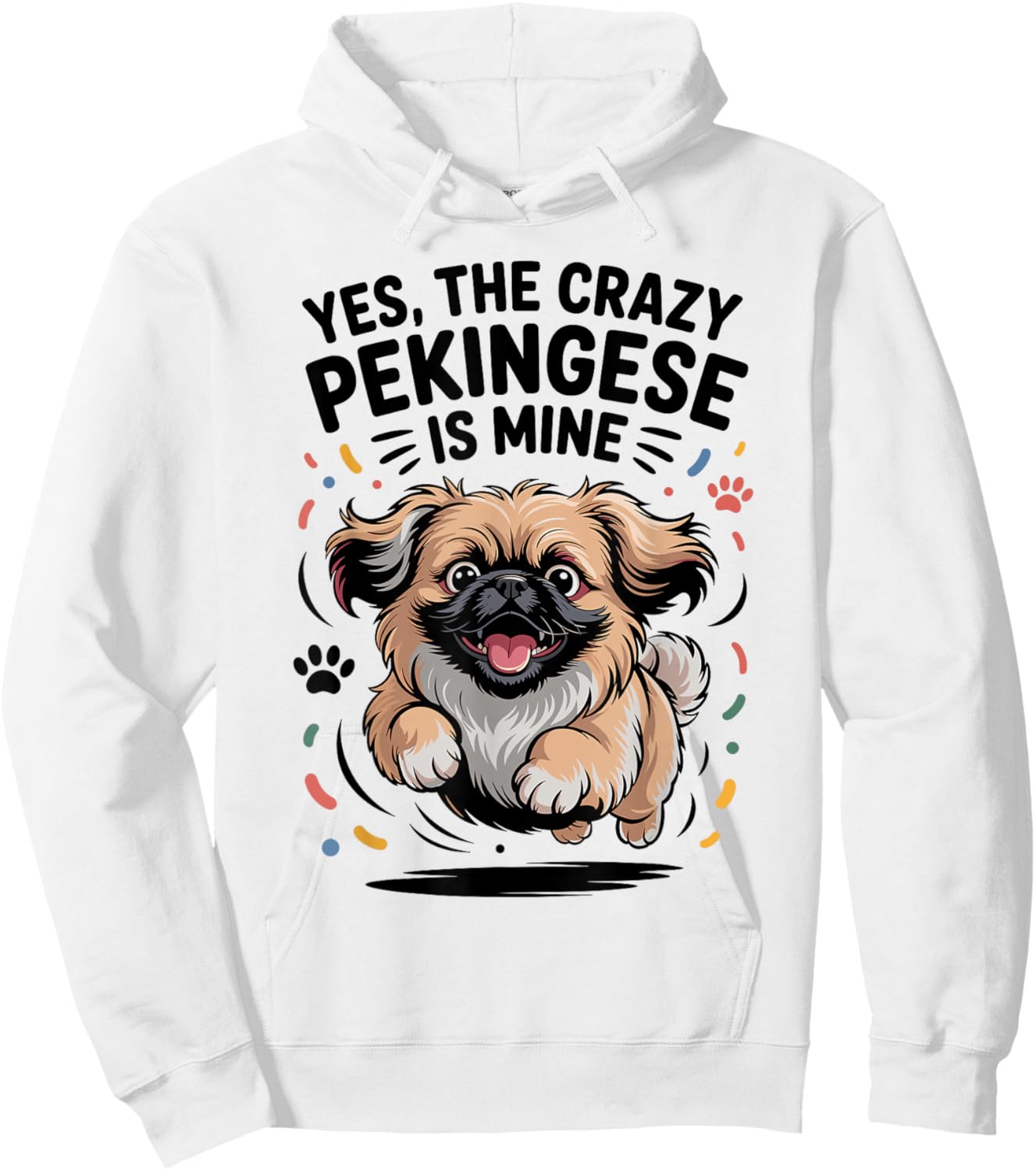 Cute Peke Small Toy Dog Breed Pet Owner Funny Pekingese Hoodie - Hoodie | White