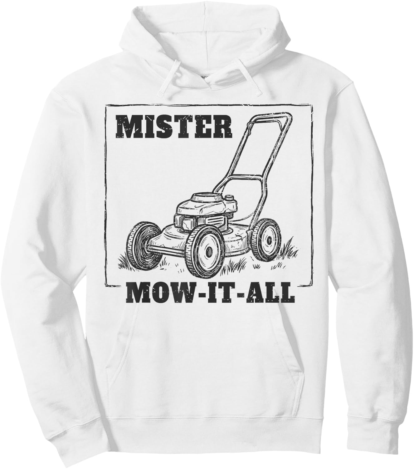 Mr Mow It All Father Mows Best Lawn Care Dad Father's Day Hoodie - Hoodie | White